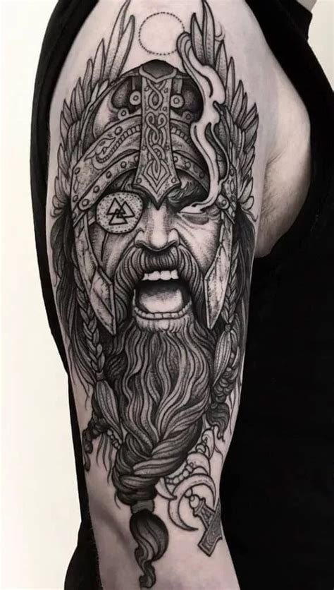 Blackwork Rage Of Odin Tattoo Tattoogoto