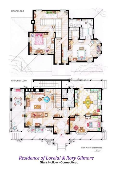 Stock up and get free shipping! The Gilmore Girls haus grundrissplan zeichnung | Gilmore ...