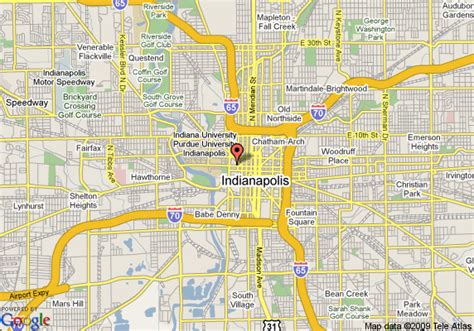 Indianapolis Map Tourist Attractions