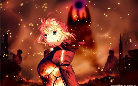 Wallpaper Blonde Anime Girls Saber Fate Series Type Moon