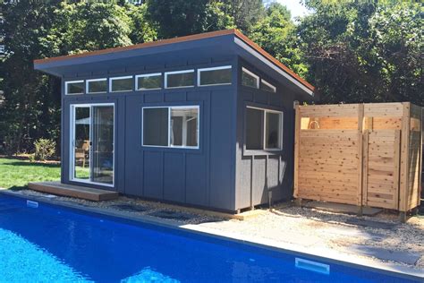 Storage sheds (5'l x 3'w x 6'h). Fabulous Modern Pool House Sheds | Portable Poolhouse ...