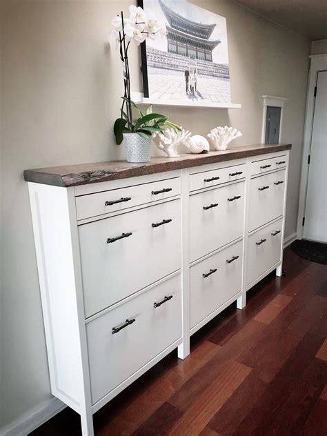 HEMNES Shoe cabinet with 2 compartments – white – IKEA in 2020 | Ikea
