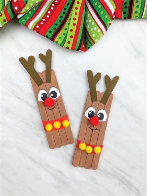 Easy Reindeer Popsicle Stick Craft For Kids Free Template Story