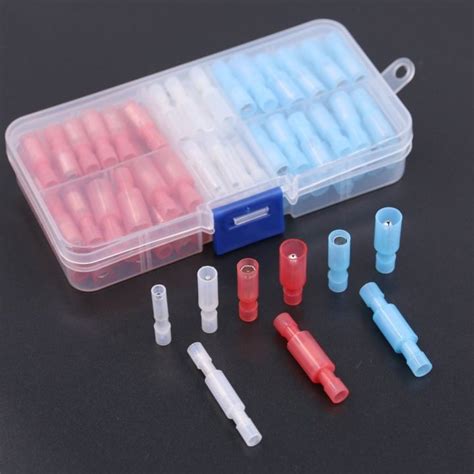 60pcs Fully Insulated Electrical Wire Crimp Bullet Connectors Butt