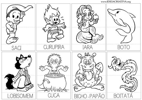 Personagens Do Folclore Brasileiro Para Imprimir Atividades Sobre