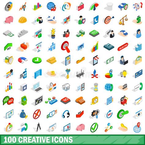 Isometric Style Icons Creative Business Stock Illustrations 890