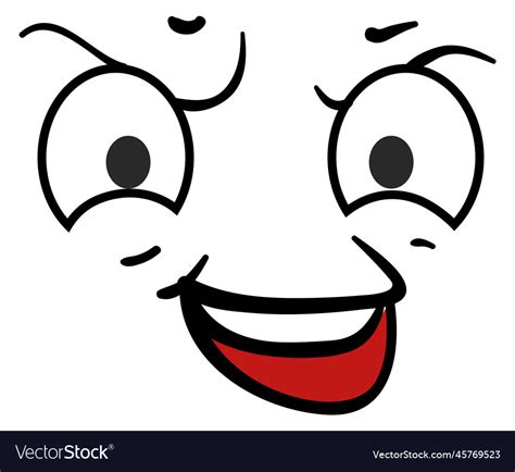 Evil Grin Emoji Comic Wicked Face Expression Vector Image