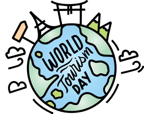 World Tourism Day Logo Cartoon Yellow for Tourism Day for World Tourism ...