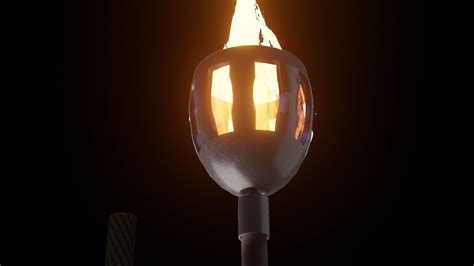 Torchs Two Lit Torches Free 3d Model Animated Cgtrader