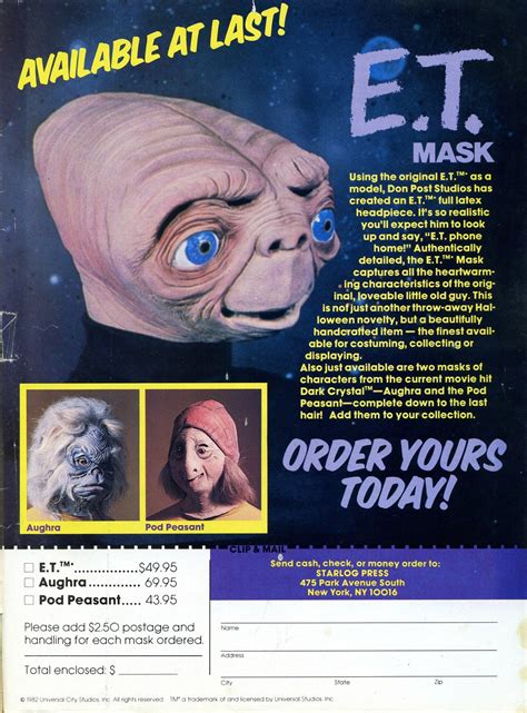 Последние твиты от ad russia (@adrussia). Don Post - E.T. Mask Ad | Blood Curdling Blog of Monster Masks
