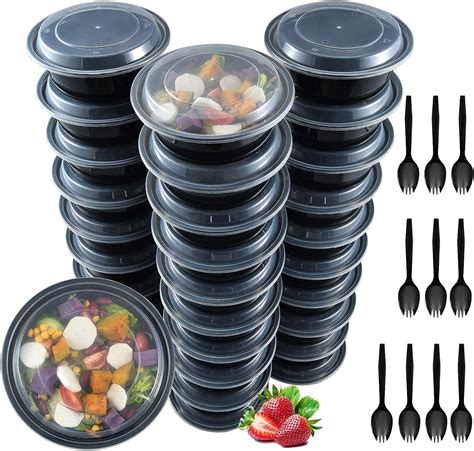 Plastic Meal Prep Containers 30 Pack 32 Oz Reusable Food Storage