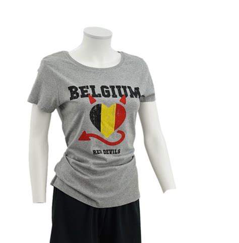 Officieel shirt rode duivels belgie 2020. Rode Duivels fanartikelen - Grijze Red Devils t-shirt ...