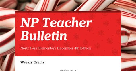Np Teacher Bulletin Smore Newsletters For Education