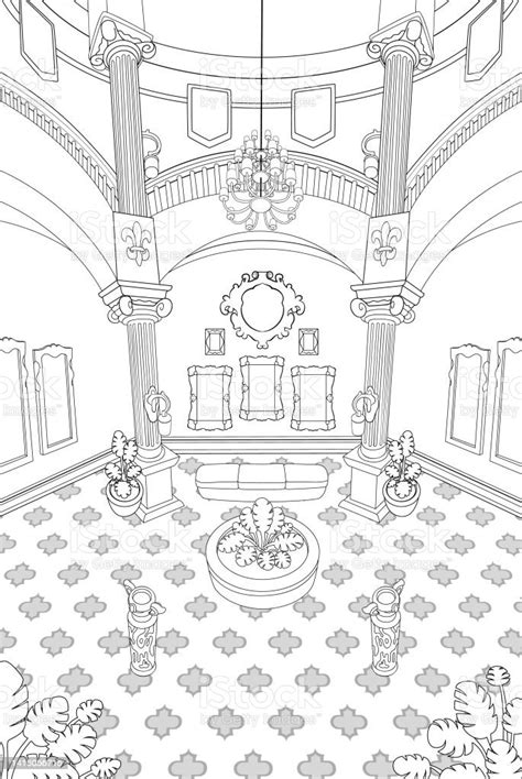 Luxury Art Gallery Room Vector Doodle Illustration Stock Illustration Download Image Now
