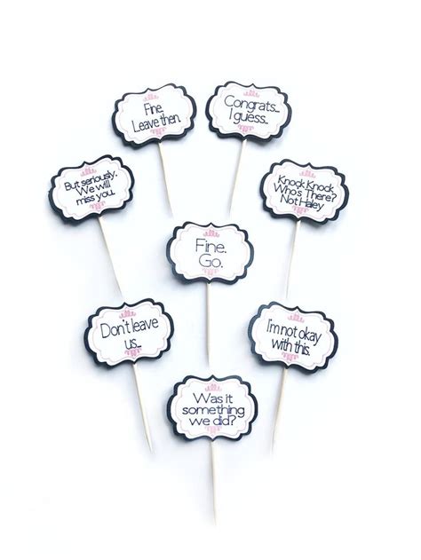 Cupcake Toppers Farewell Set Of 12 Fine Go Saying Etsy Canada Going