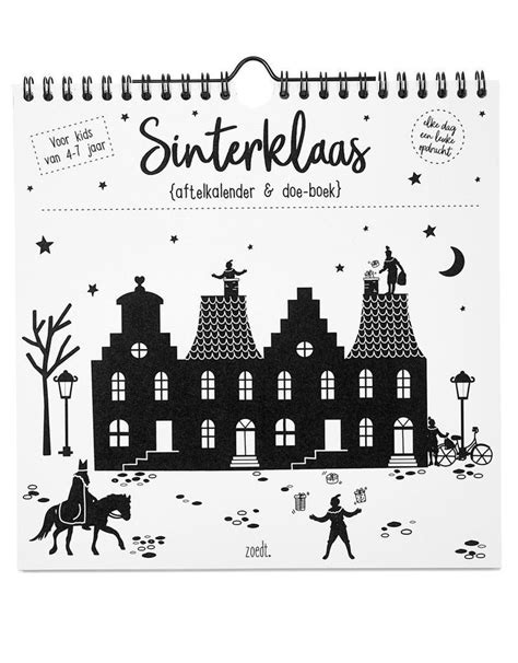 Sinterklaas aftelkalender en doeboek sintenpiet aftelkalender