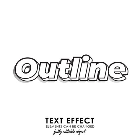 Outline Premium Text Style 690187 Vector Art At Vecteezy