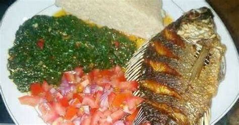 Fried Fish Kales And Kachumbari With Ugali Recipe By Alex Otieno Cookpad