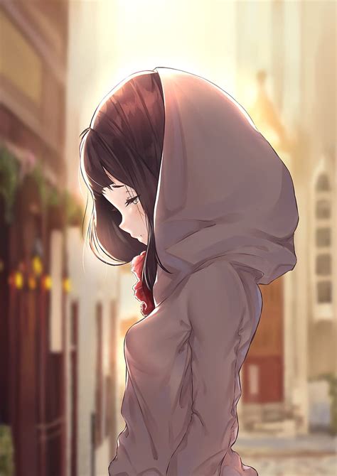 Anime Girl In Hoodie Sự Dịu Dàng Và Bí Ẩn