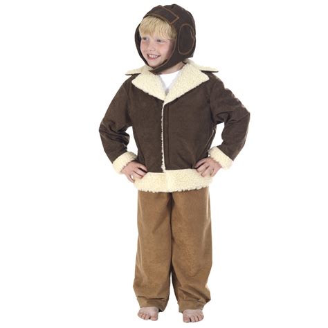 Childrens Boys World War 2 Ww2 Fighter Pilot Fancy Dress Up Costume