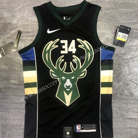 An essential fleece for fans. City Version 2020-2021 NBA Milwaukee Bucks Black #34 ...