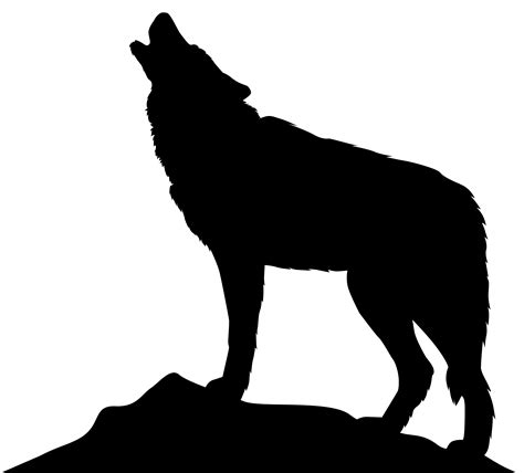 Gray Wolf Silhouette Clip Art Wolf Png Download 80007239 Free