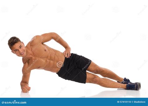Side Elbow Plank Isometric Stomach Exercise Stock Photo Image 57410110
