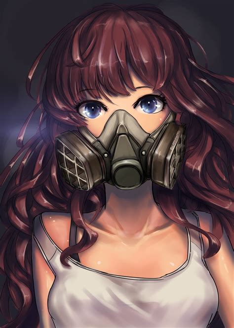 Anime Girl Gas Mask Wallpapers Wallpaper Cave