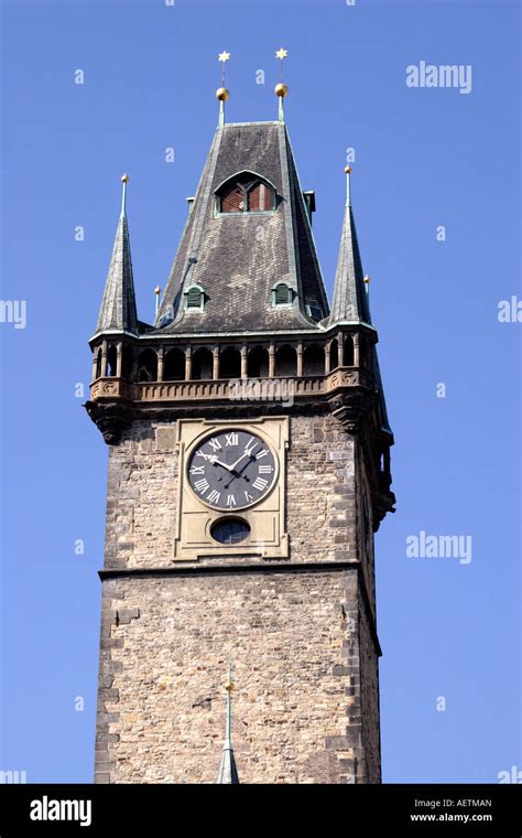 Old Town Hall Tower Prague Stock Photo Alamy