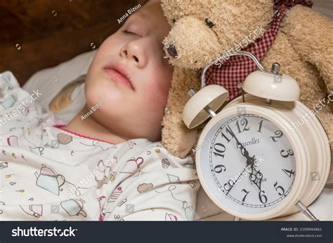 Sleeping Girl Teddy Bear Alarm Clock Stock Photo 2109944861 Shutterstock