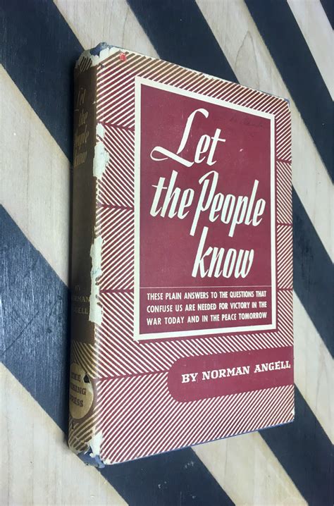 let the people know by norman angell hardcover 1943 vintage book