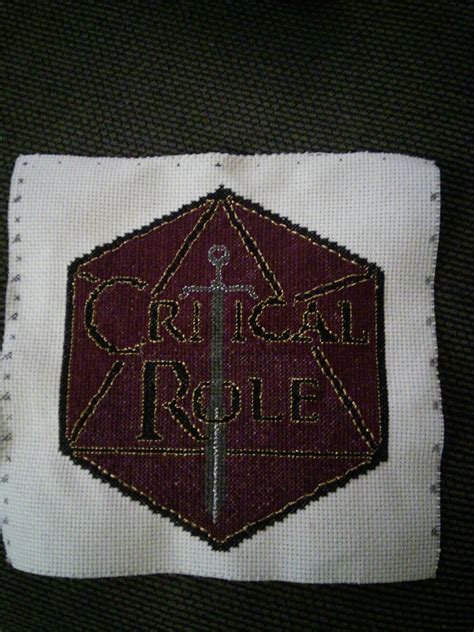 These baskets are often made out of paper such as magazines, newspaper, maps, potato chip bags etc. Cross stitch of the critical role logo (With images ...