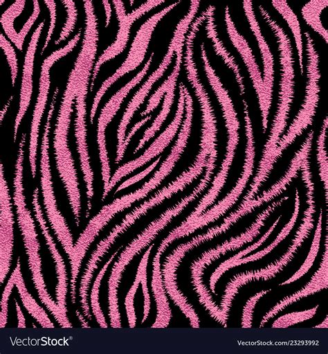 Seamless Pink Zebra Skin Pattern Glamorous Zebra Vector Image