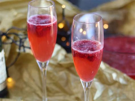 Soupe de champagne à la framboise