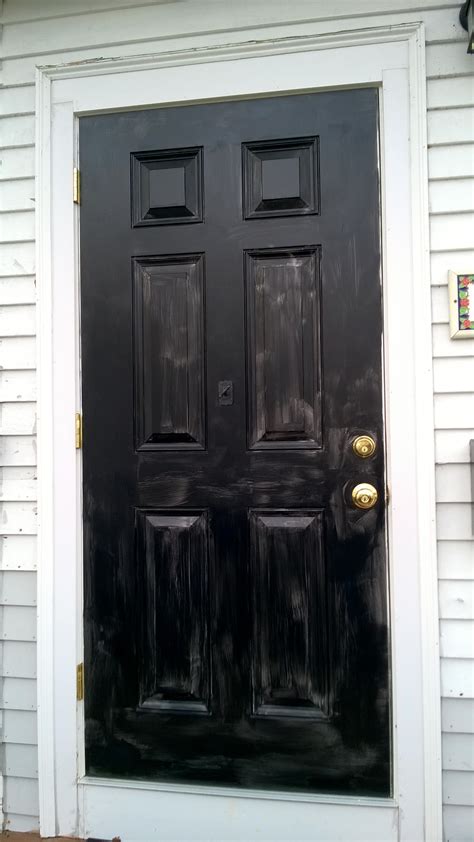 I used to be so intimidated by the idea of painting my front door! I Painted Our New Front Door Black! - ORBITTED BY NINE ...