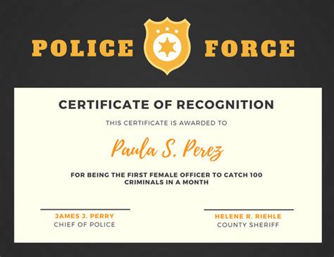 Printable Police Badge Template Doctemplates