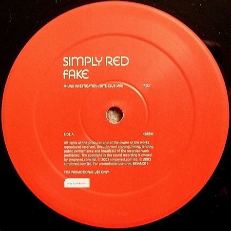 Simply Red Fake Phunk Investigation Mixes 2003 Vinyl Discogs