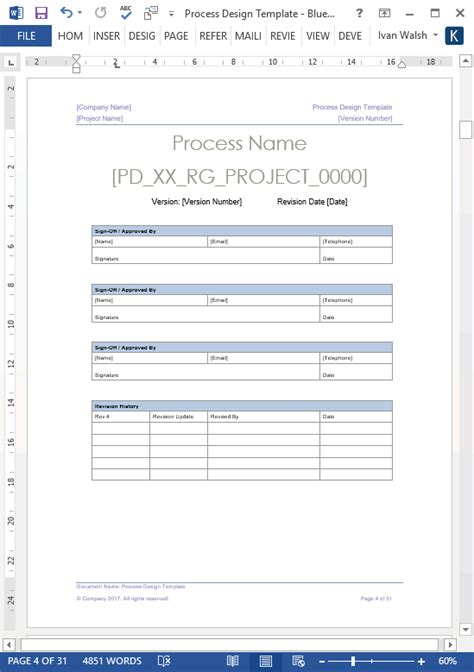 Business Process Design Templates Ms Word Excel Visio Templates