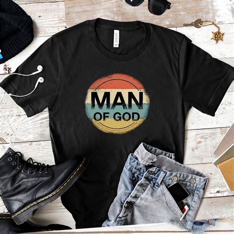 Man Of God Christian T Shirt Design Man Of God Png Vintage Etsy