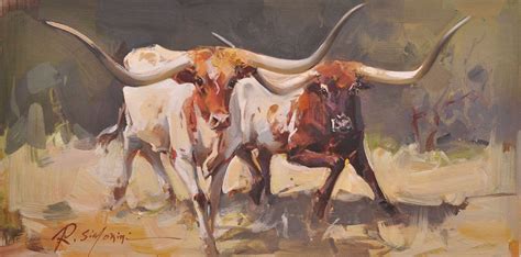 Long Horn 12x24 By Ray Simonini — Spa Fine Art Gallery