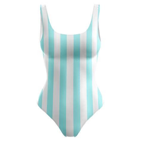 Blue Striped Swimsuits Decisive Beachwear