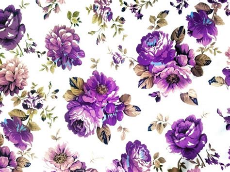 Vintage Flowers Background Purple