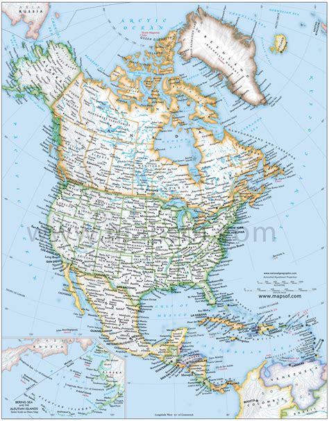 North America Political Map 1 Mapsof Net