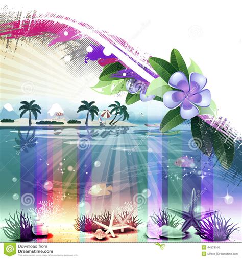 Abstract Tropical Background Stock Vector Illustration Of Background