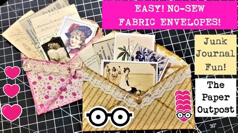 Easy Fabric Envelopes No Sew Technique For Junk Journals Step By