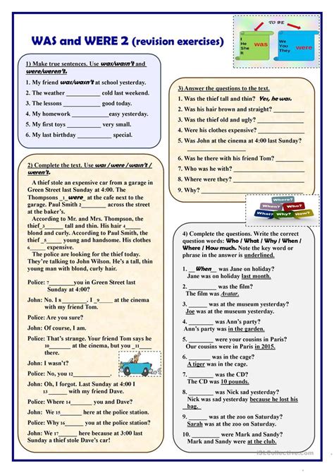 Isocial writing (nformal letter), by; Was and Were 2 (revision exercises) worksheet - Free ESL ...