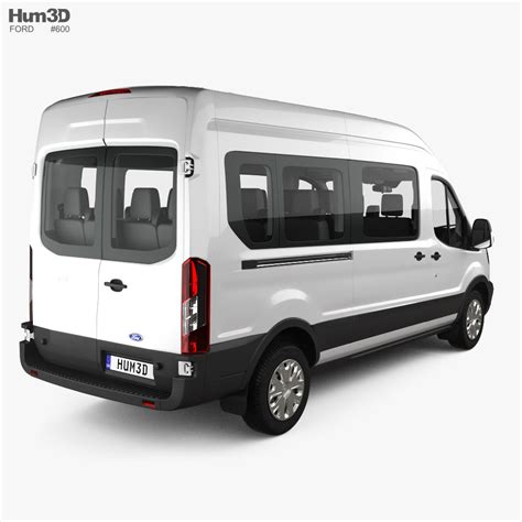 Ford Transit Passenger Van L2h3 With Hq Interior 2012 3d модель