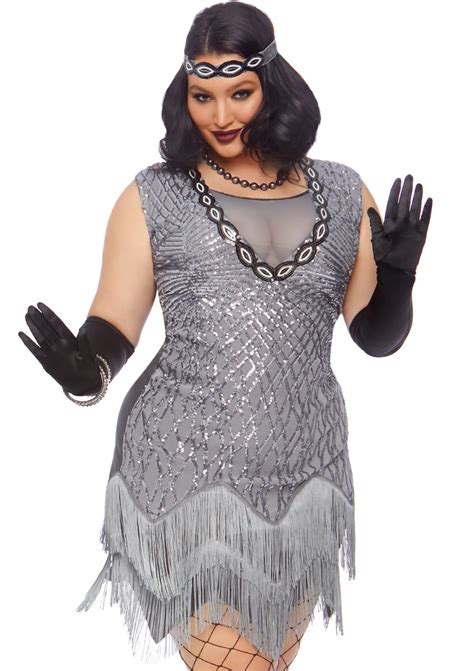 Roaring Roxy In 2020 Plus Size Flapper Costume Plus Size Flapper