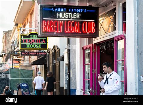 New Orleans Usa April 23 2018 Old Town Bourbon Street In Louisiana