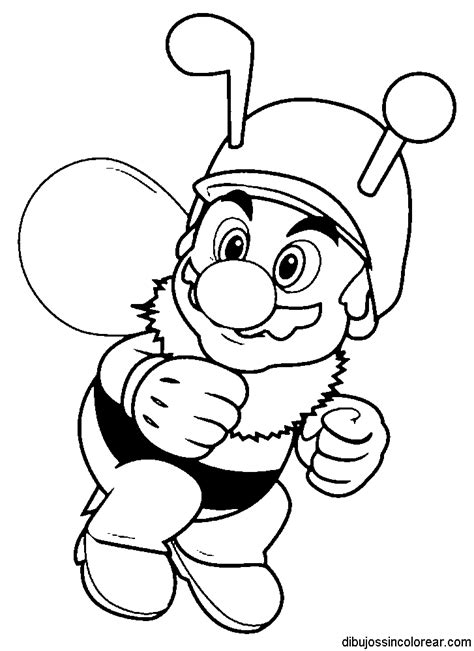 Dibujos Sin Colorear: Dibujos de Mario Bros para Colorear